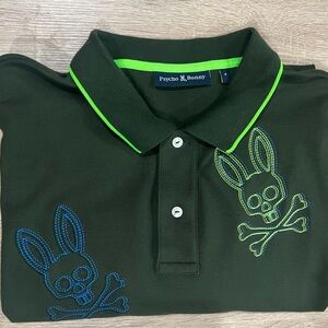 Psycho Bunny Chicago All Over Bunny Pique Polo Duffel Bag Sz 8 / 2XL